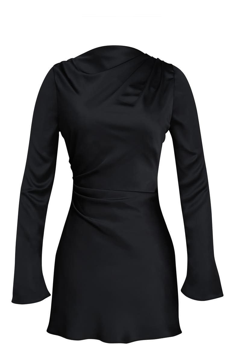 HOUSE OF CB Lulu Long Sleeve Minidress, Alternate, color, Black