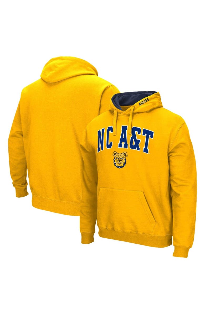 COLOSSEUM Men's Colosseum Gold North Carolina A&T Aggies Isle Pullover Hoodie, Main, color, Gold