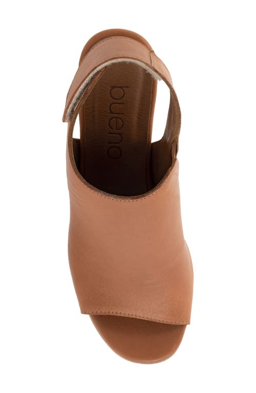Bueno Rachel Block Heel Sandal In Dark Tan
