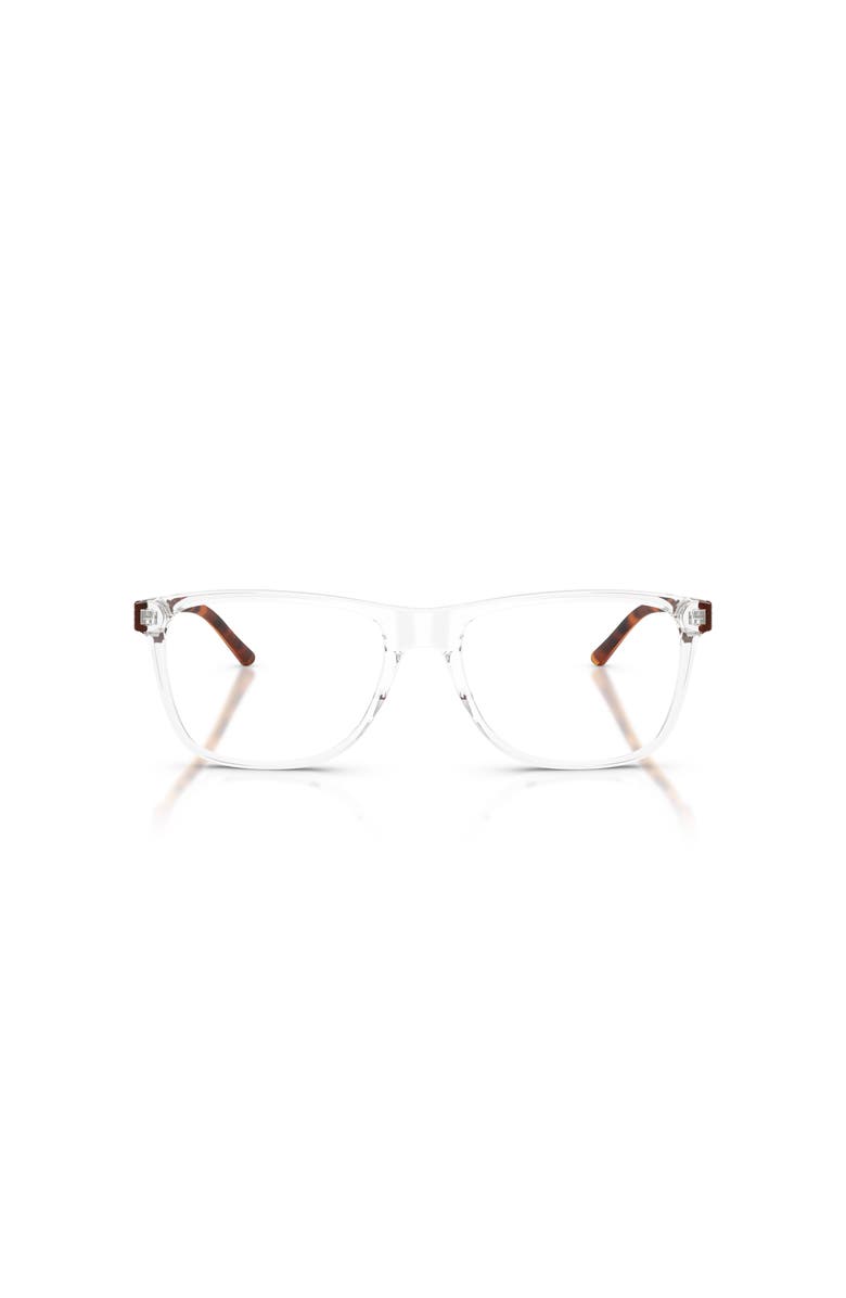 Armani Exchange 54mm Rectangle optical glasses, Alternate, color, Transparent