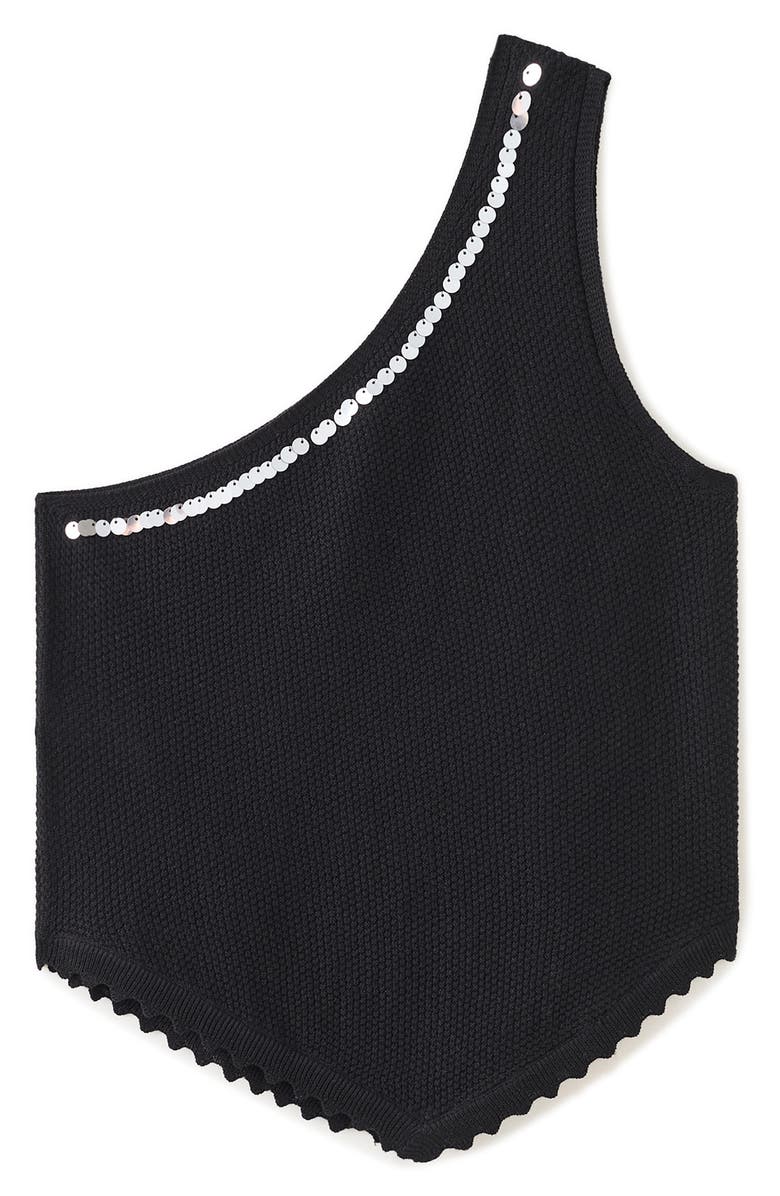 MANGO TEEN <p>Asymmetrical Sequined Top</p>, Alternate, color,