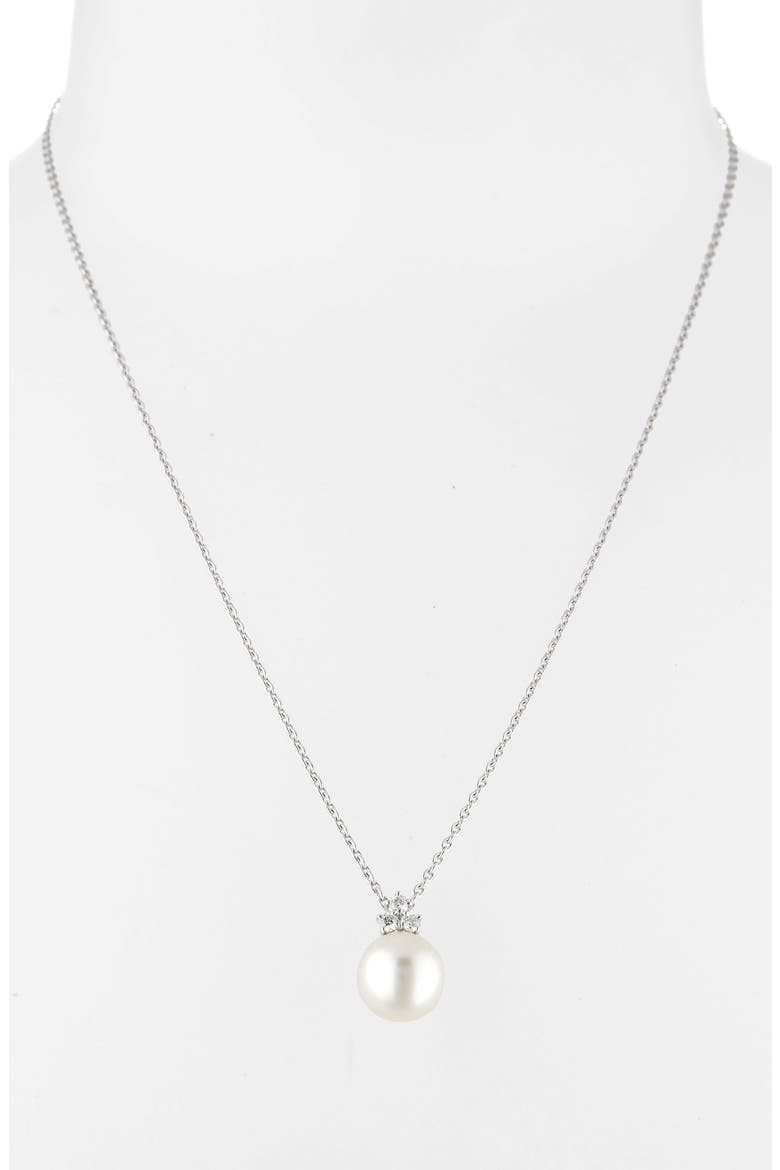 Classic White South Sea Cultured Pearl Pendant Necklace, Alternate, color, 18KW