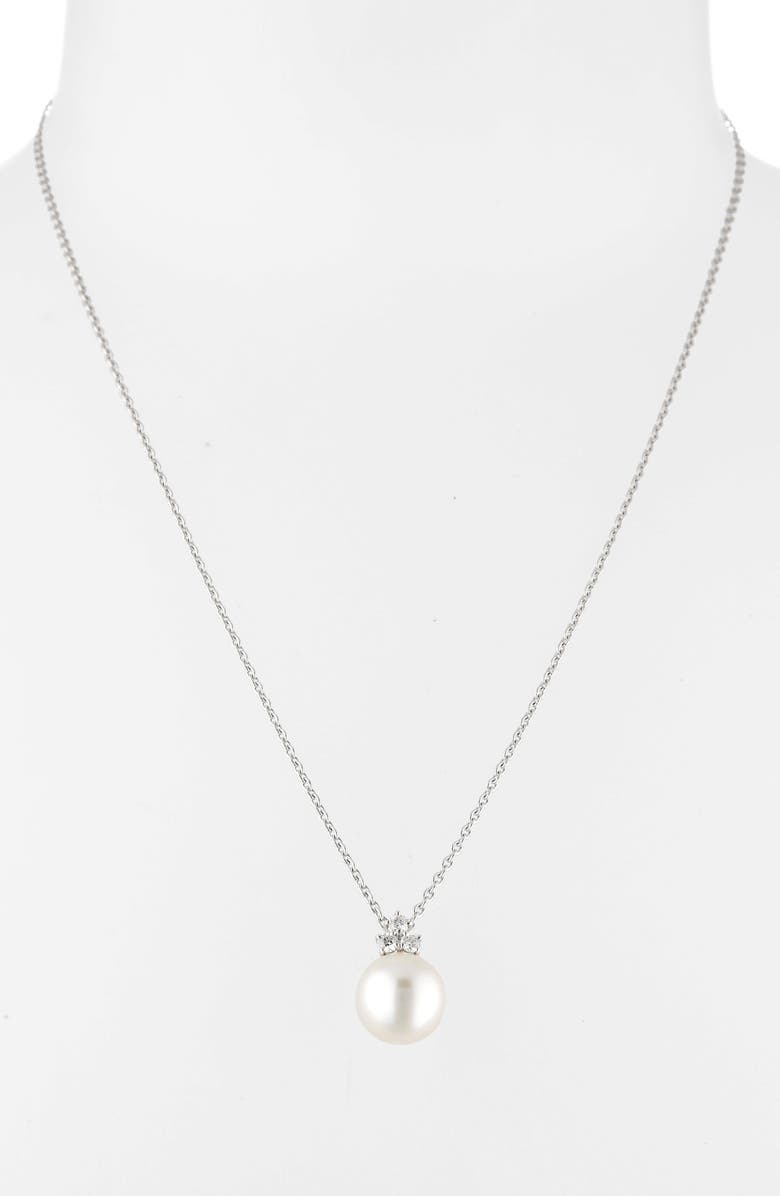 Mikimoto Classic White South Sea Cultured Pearl Pendant Necklace, Alternate, color, 18Kw