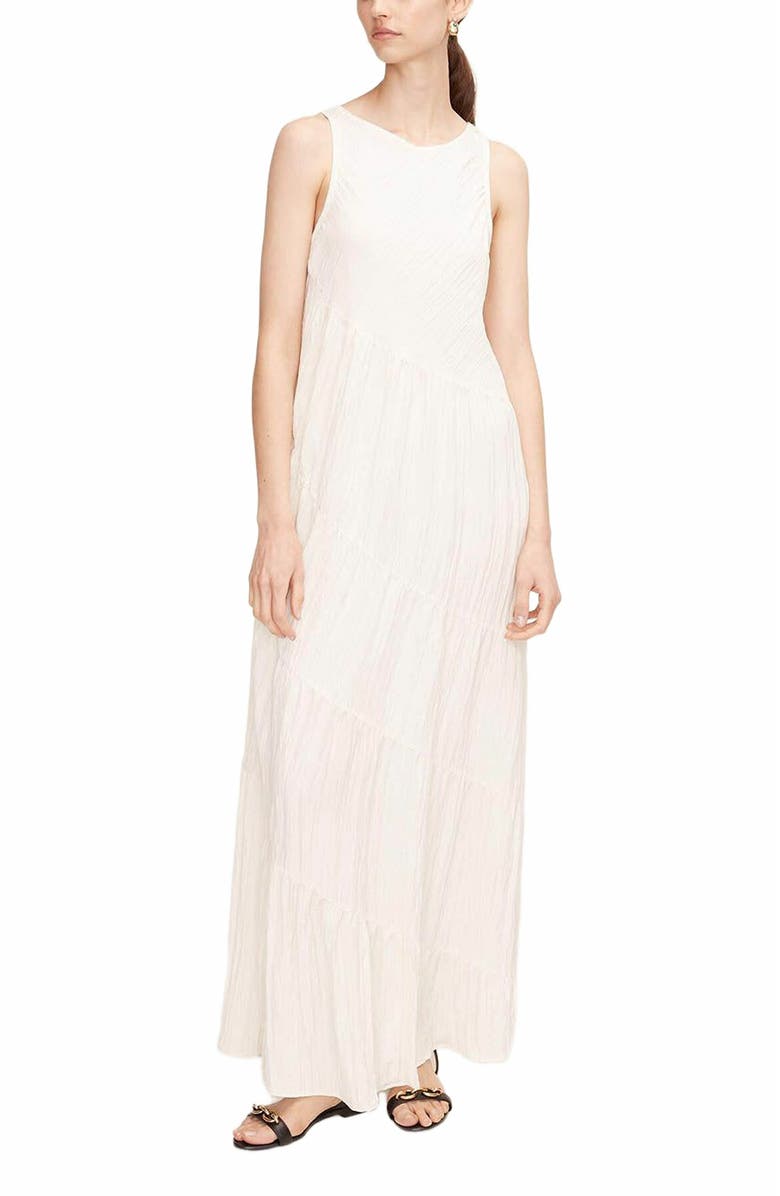Rebecca Taylor Tiered Maxi Dress, Main, color, Tapioca