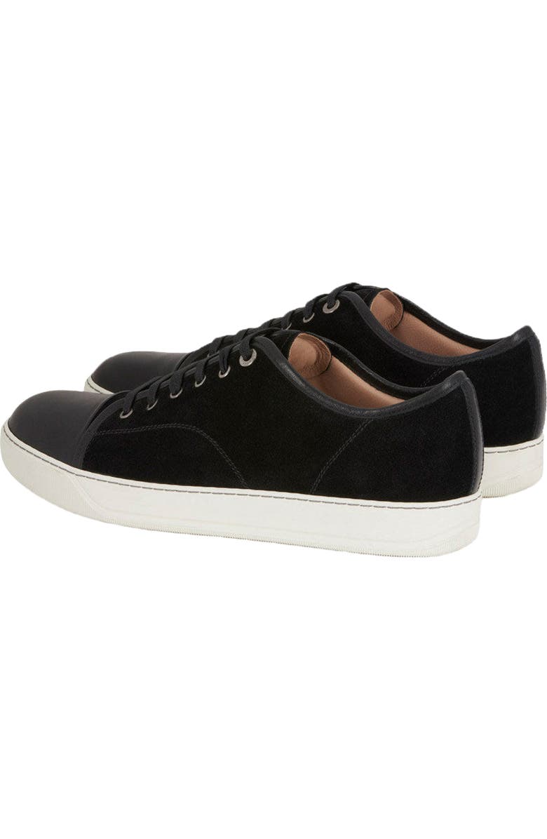 Lanvin Dbb1 Suede And Leather Sneakers For Men, Alternate, color, Black