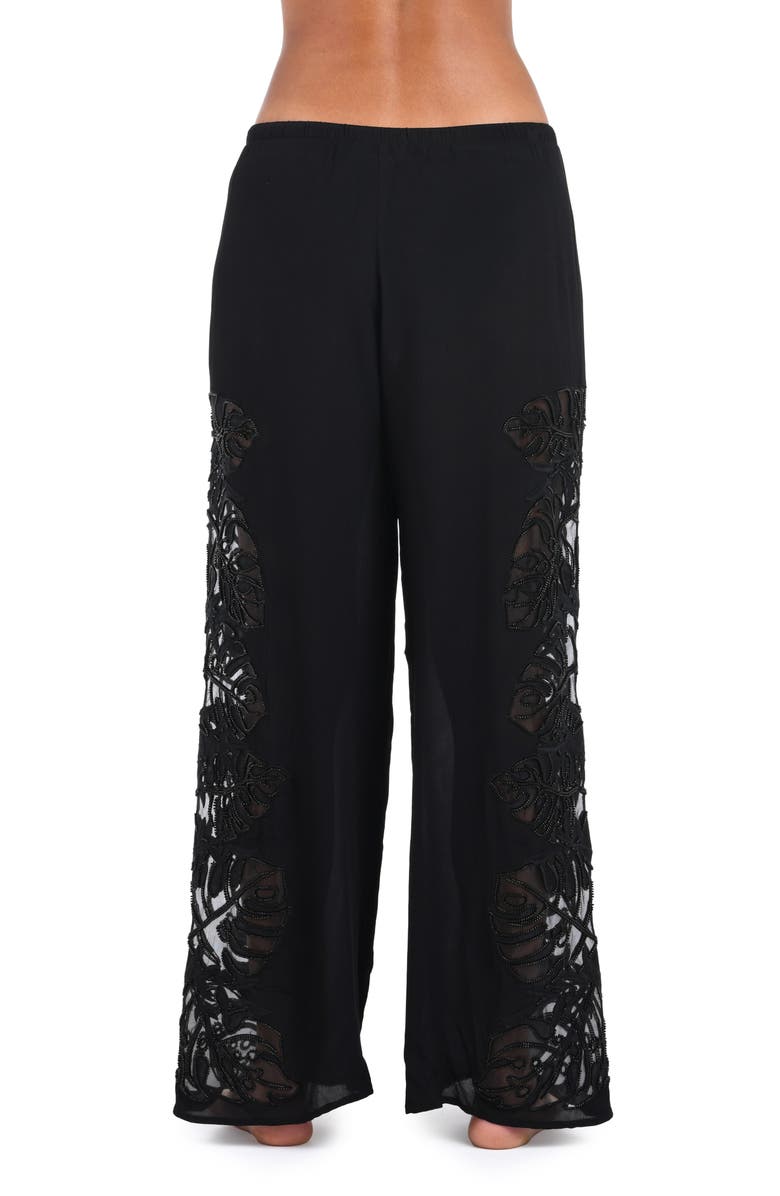 L'AGENCE Geraldine Monstera Cover-Up Wide Leg Pants, Alternate, color, 