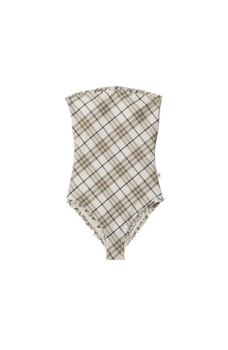 Burberry Check Swimsuit, Alternate, color, 