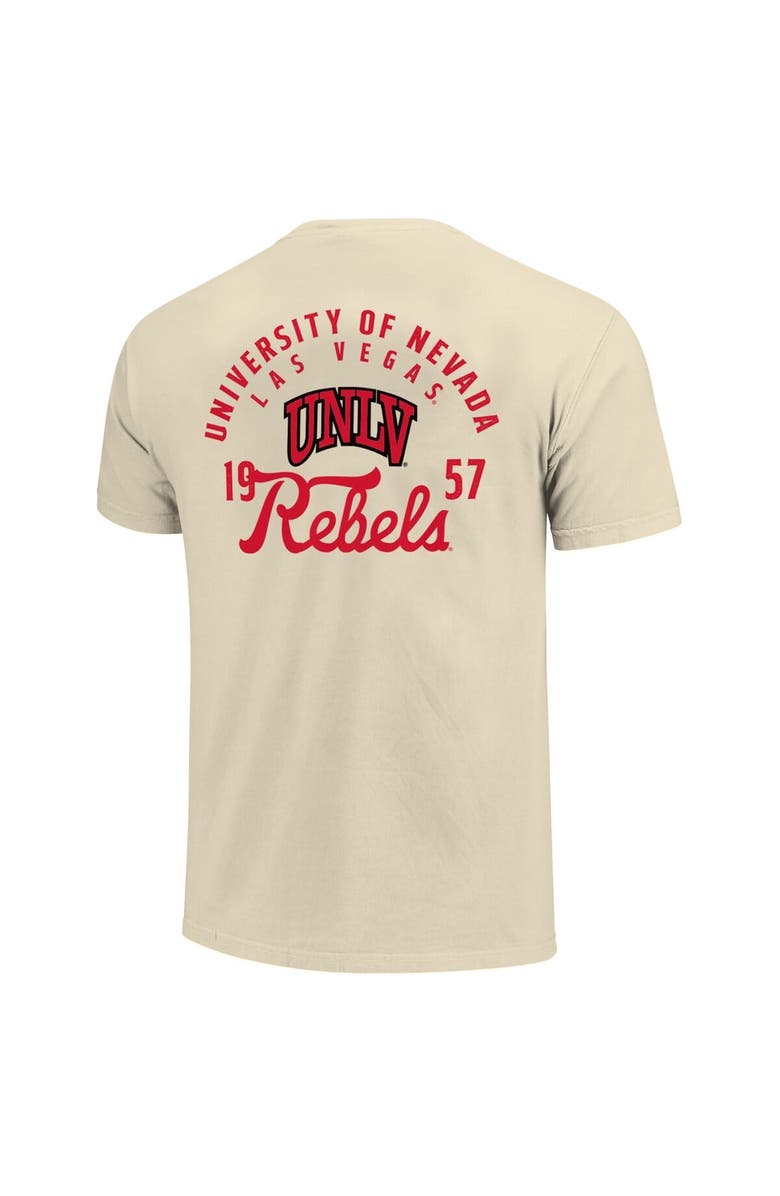 IMAGE ONE Men's Cream UNLV Rebels Comfort Colors Mascot Overlay T-Shirt, Alternate, color, 