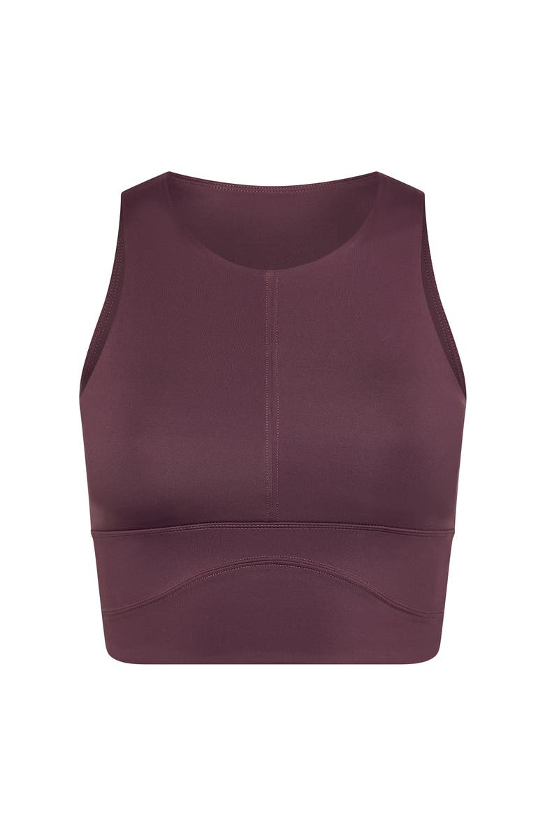 Born Living Yoga Saori Medium Support Performance Sport Top, Alternate, color, Dark Cherry