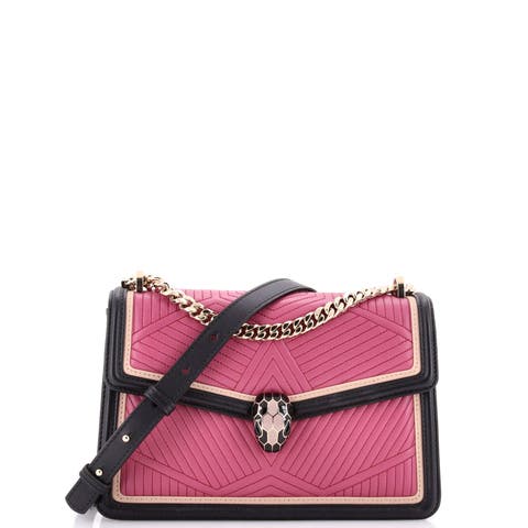 Serpenti Forever Shoulder Bag Quilted Leather Small