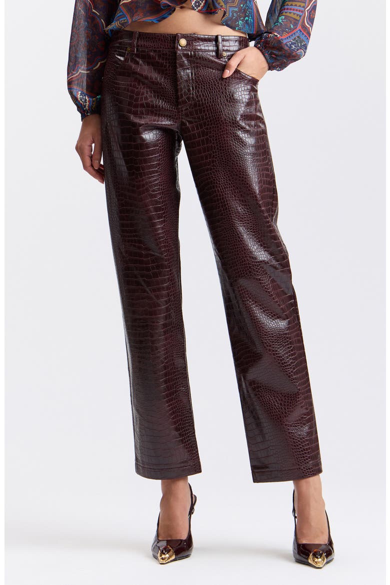 Croc Embossed Faux Leather Pants video
