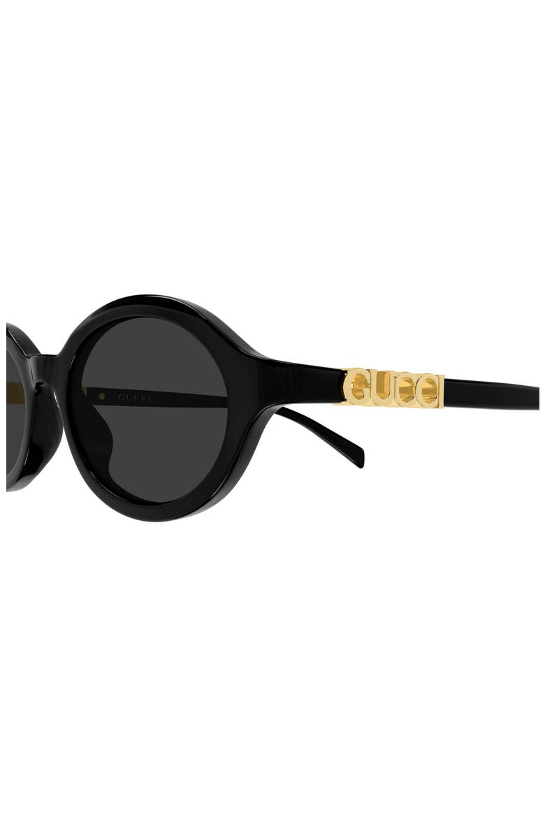51mm Round Sunglasses, Alternate, color, BLACK