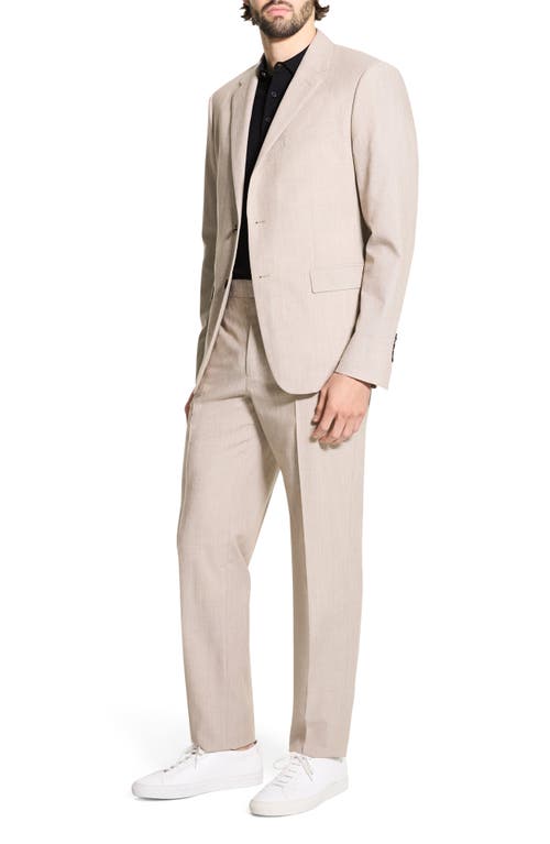 Theory Chambers Melange Solid Slim Fit Suit Jacket In Light Walnut