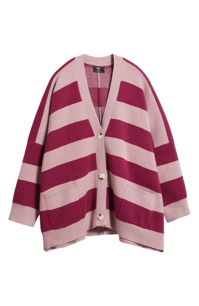 Dressed in Lala Love You Oversize Cardigan, Alternate, color, Boysenberry/ Mauve