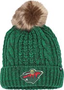 '47 Women's '47 Green Minnesota Wild Meeko Cuffed Knit Hat with Pom