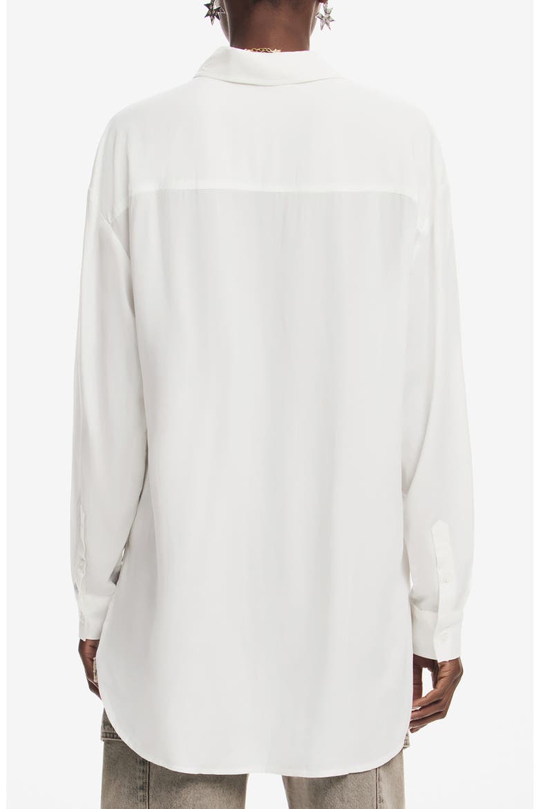 Message Relaxed Button-Up Shirt, Alternate, color, WHITE