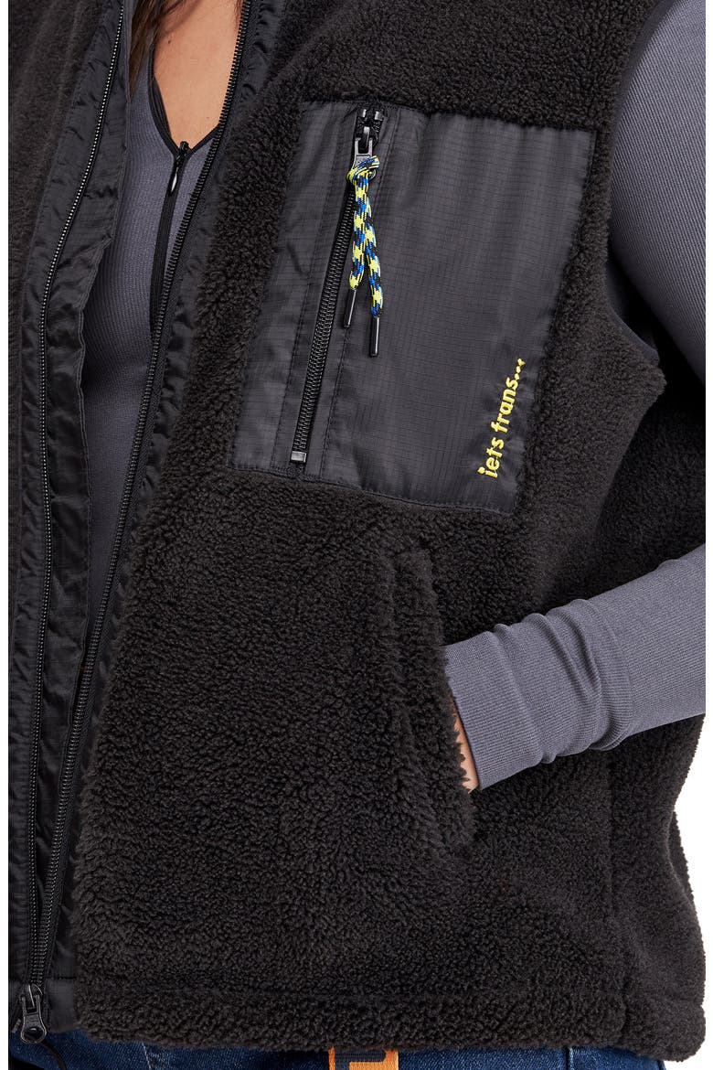 Fleece Vest, Alternate, color, BLACK