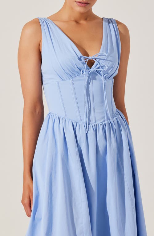 Astr The Label Maili Sleeveless A-line Dress In Blue
