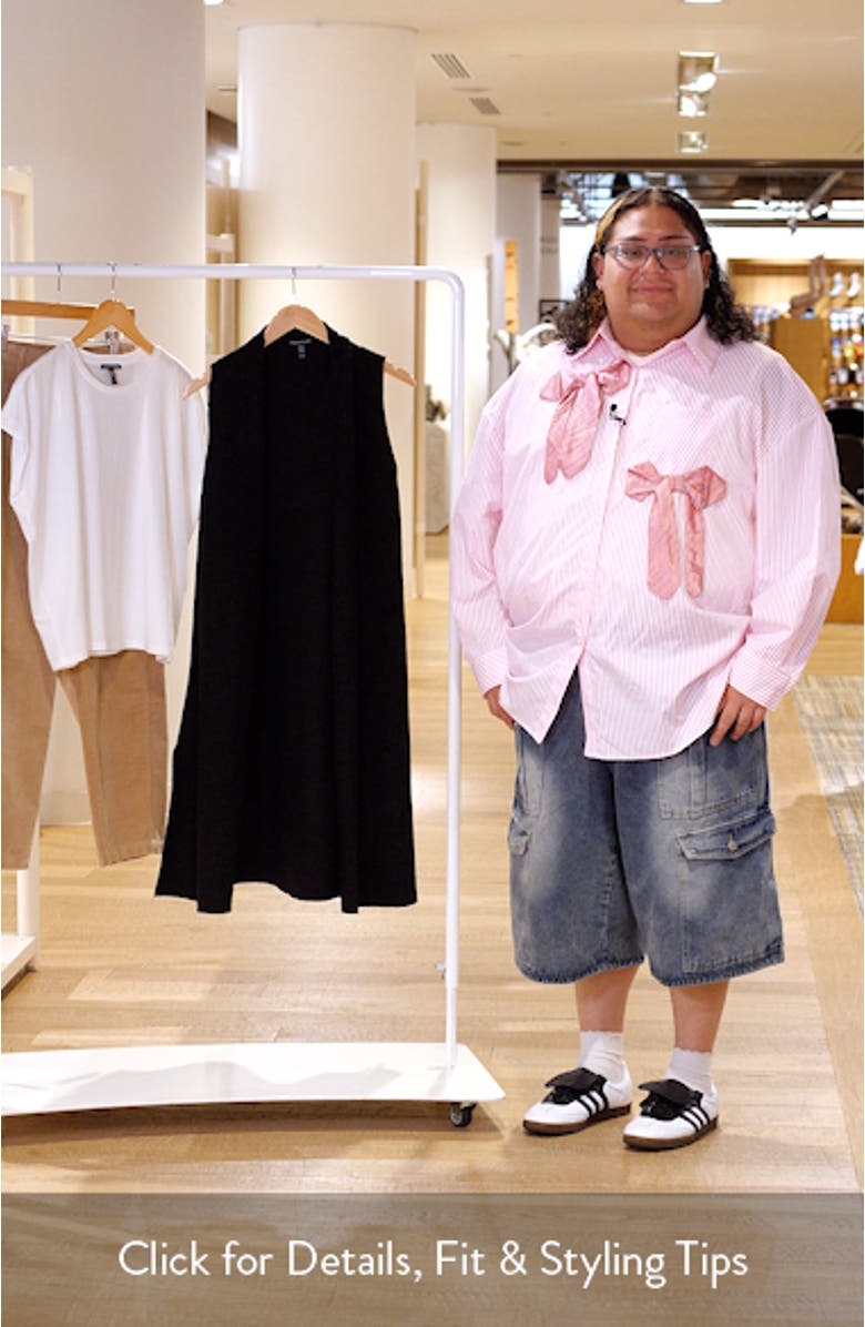 Shawl Collar Wool Longline Vest, sales video thumbnail