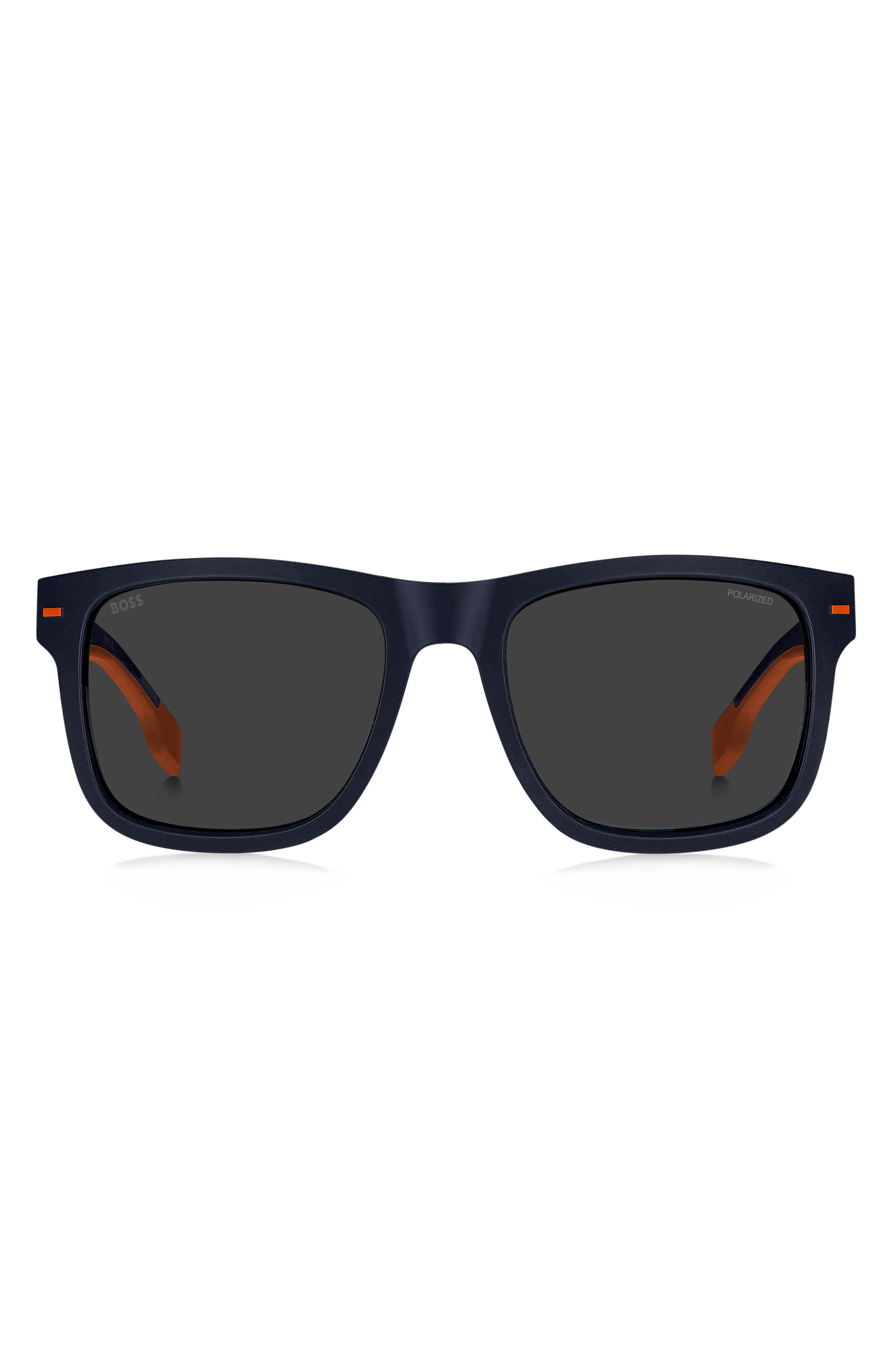 BOSS 55mm Polarized Square Sunglasses