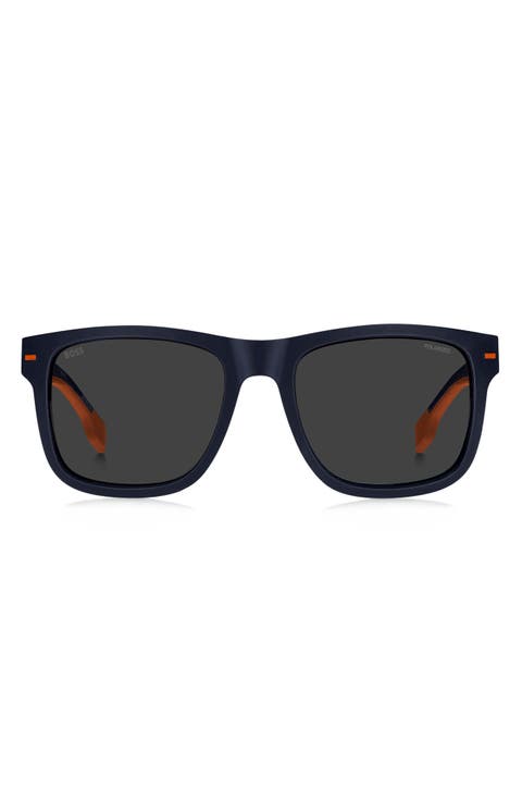 55mm Polarized Square Sunglasses