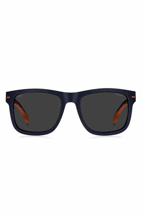 BOSS 55mm Polarized Square Sunglasses