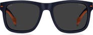 BOSS 55mm Polarized Square Sunglasses