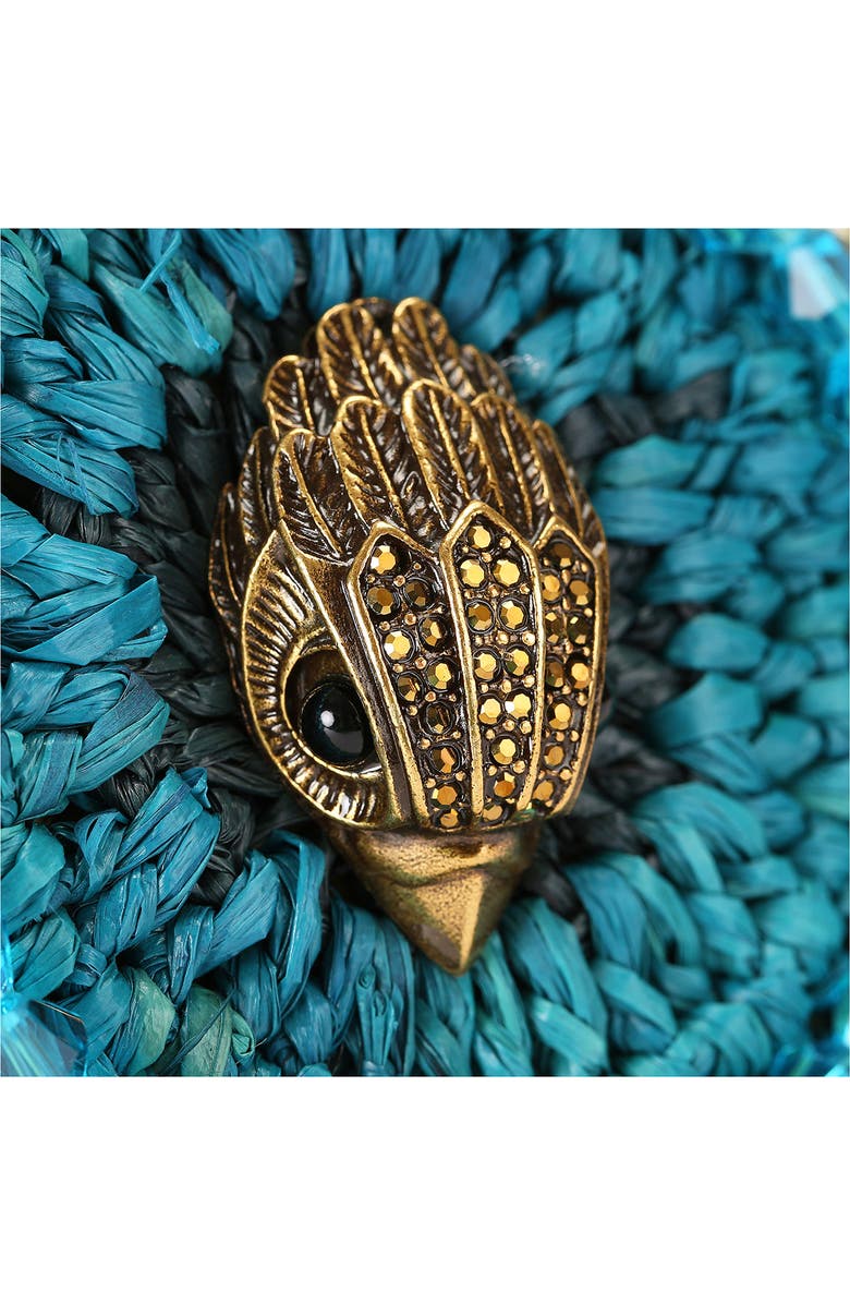 Kurt Geiger London Evil Eye Medium Kensington Raffia Shoulder Bag, Alternate, color,