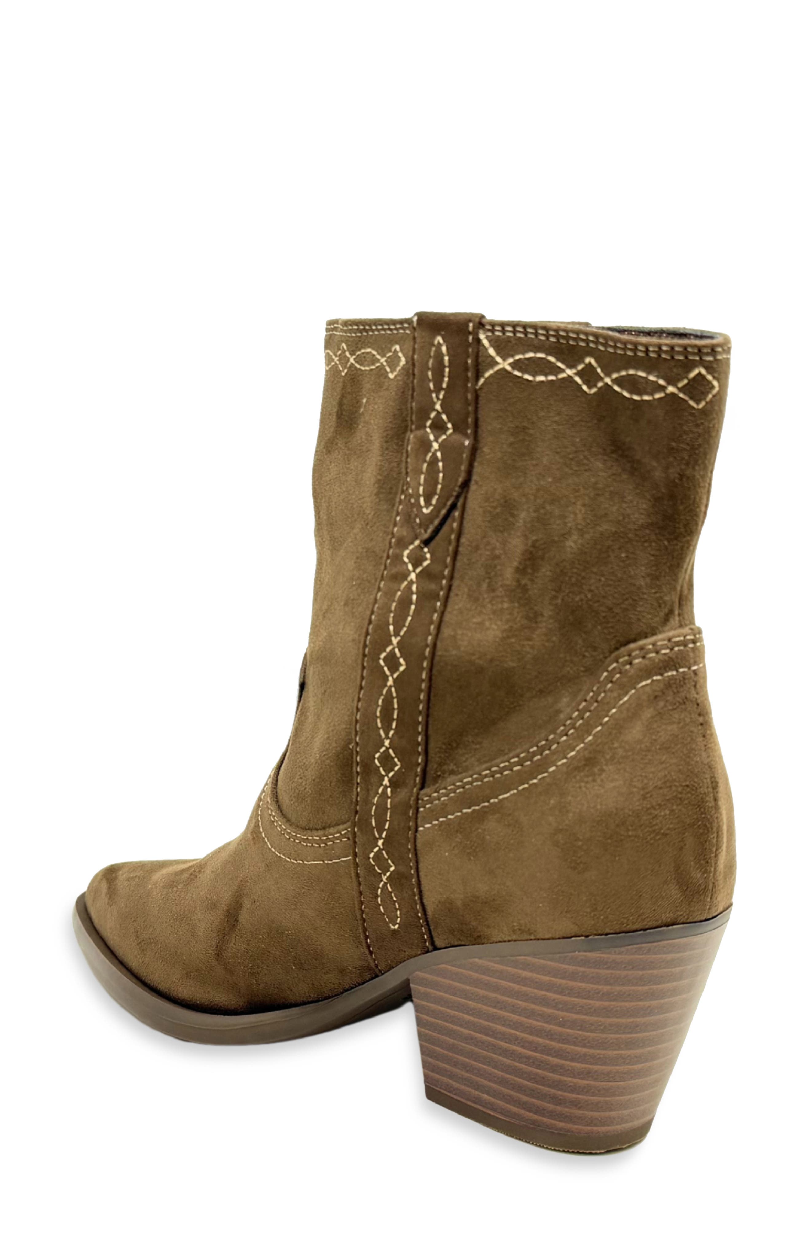 Utopia Western Bootie, Alternate, color, CHOCOLATE