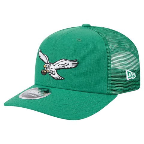 Men's New Era Kelly Green Philadelphia Eagles Main Trucker 9SEVENTY Stretch-Snap Hat