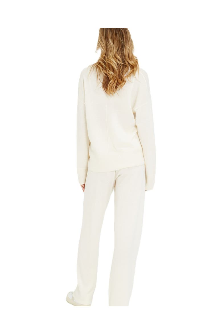 V Neck Wool Cashmere Slouchy Lightweight Sweater, Alternate, color, Cream