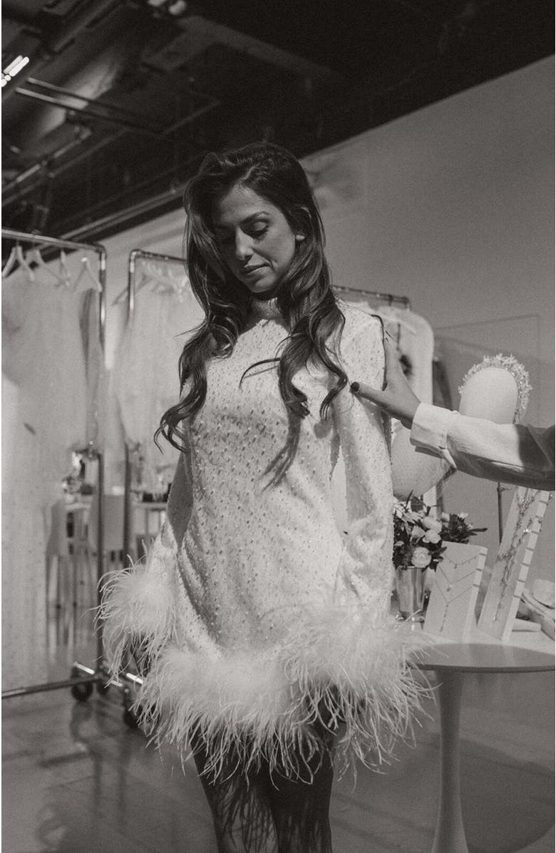 Untamed Petals Chrishell Mini Dress, Alternate, color, Ivory