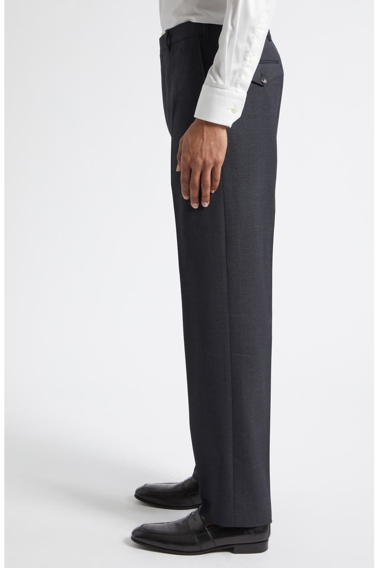 Waverly High Twist Virgin Wool Trousers, Alternate, color, CHARCOAL