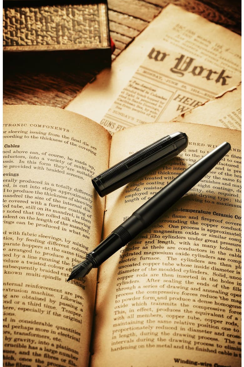Skyline Aviator Black Fountain Pen, Alternate, color, Black FIne