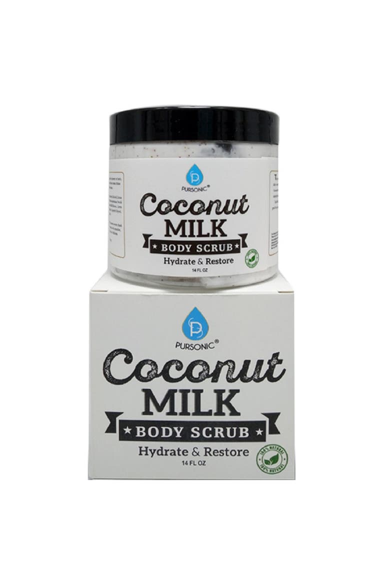 100% Natural Coconut Milk Body Scrub 14oz, Alternate, color, White