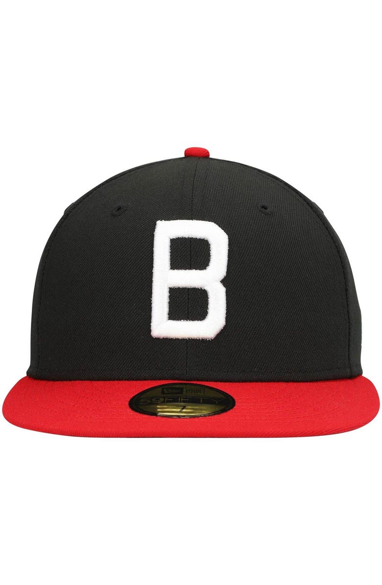New Era Men's New Era Black Birmingham Barons Alternate Logo 2 Authentic Collection 59FIFTY Fitted Hat, Alternate, color, Black