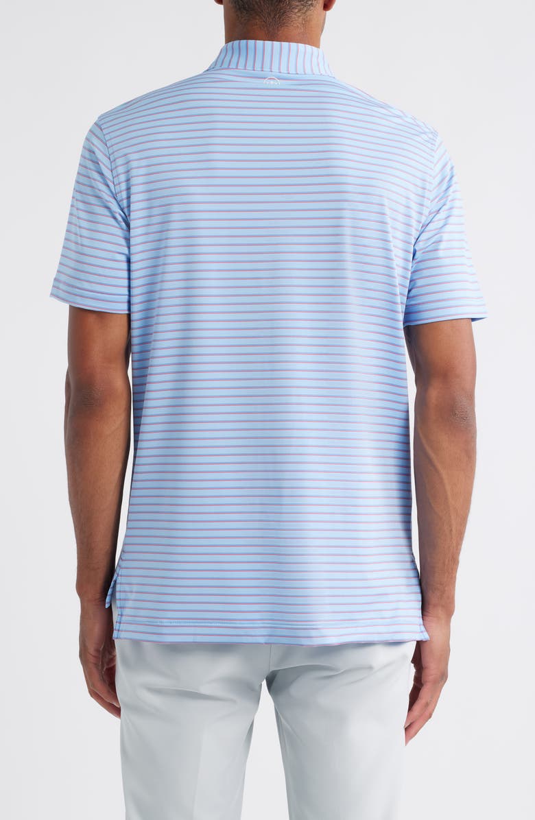 Peter Millar Dunnes Stripe Performance Jersey Polo, Alternate, color, Cottage Blue