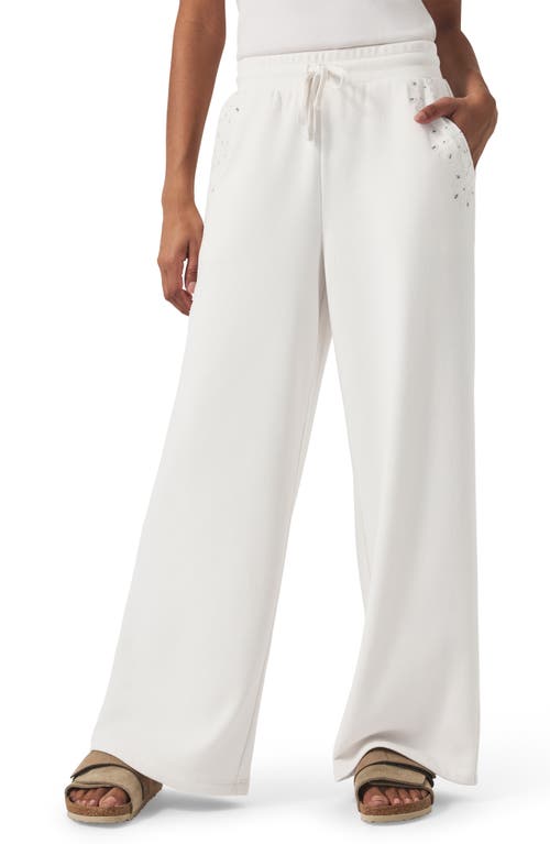 Splendid Rory Eyelet Embroidered Sweatpants In Black