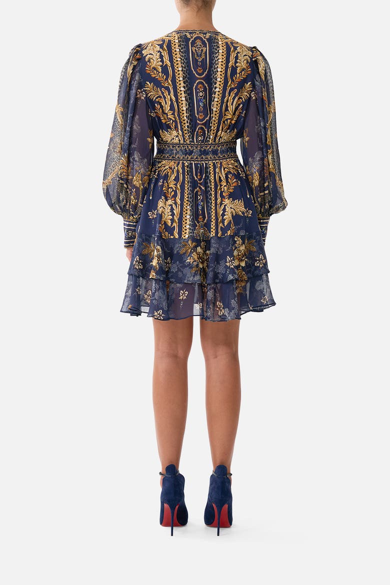 Button Front Frill Dress, Alternate, color, Cloaked In Baroque