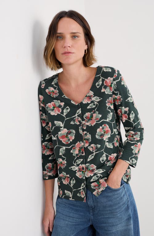 Seasalt Cornwall Studio Glass Organic Cotton Button-up Top In Green