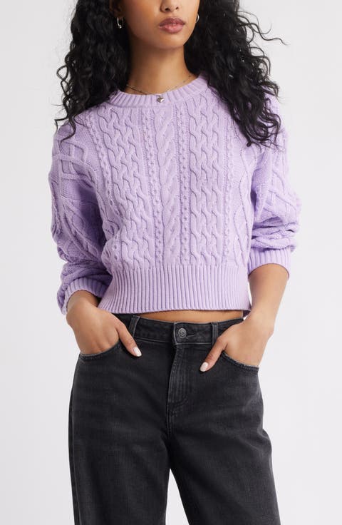HAVEONE 売れ筋商品|||ハブワン ニット&セーター アウター レディース Sweaters Purple Women's Purple Pullover Sweaters | Nordstrom