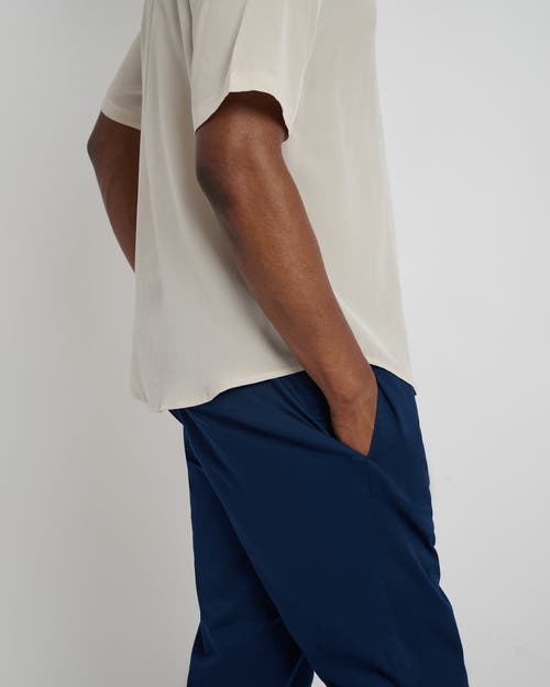 Onia Garment Dye Cotton Drawstring Pant In Deep Navy