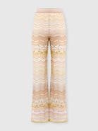 Missoni Wide-leg Trousers In Viscose Chevron Lamé With Sequins