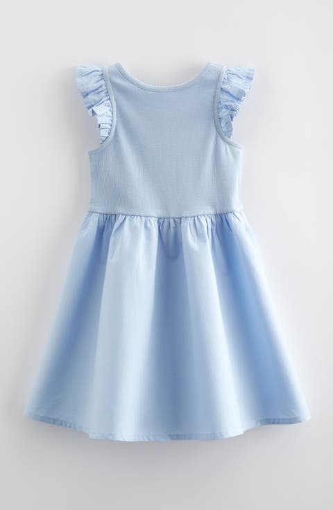 Kids' Flutter Sleeve Cotton Dress (Little Kid & Big Kid)