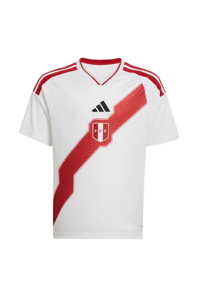 Youth adidas  White Peru National Team FIFA x World Cup 2026 Home Replica Jersey, Alternate, color, White