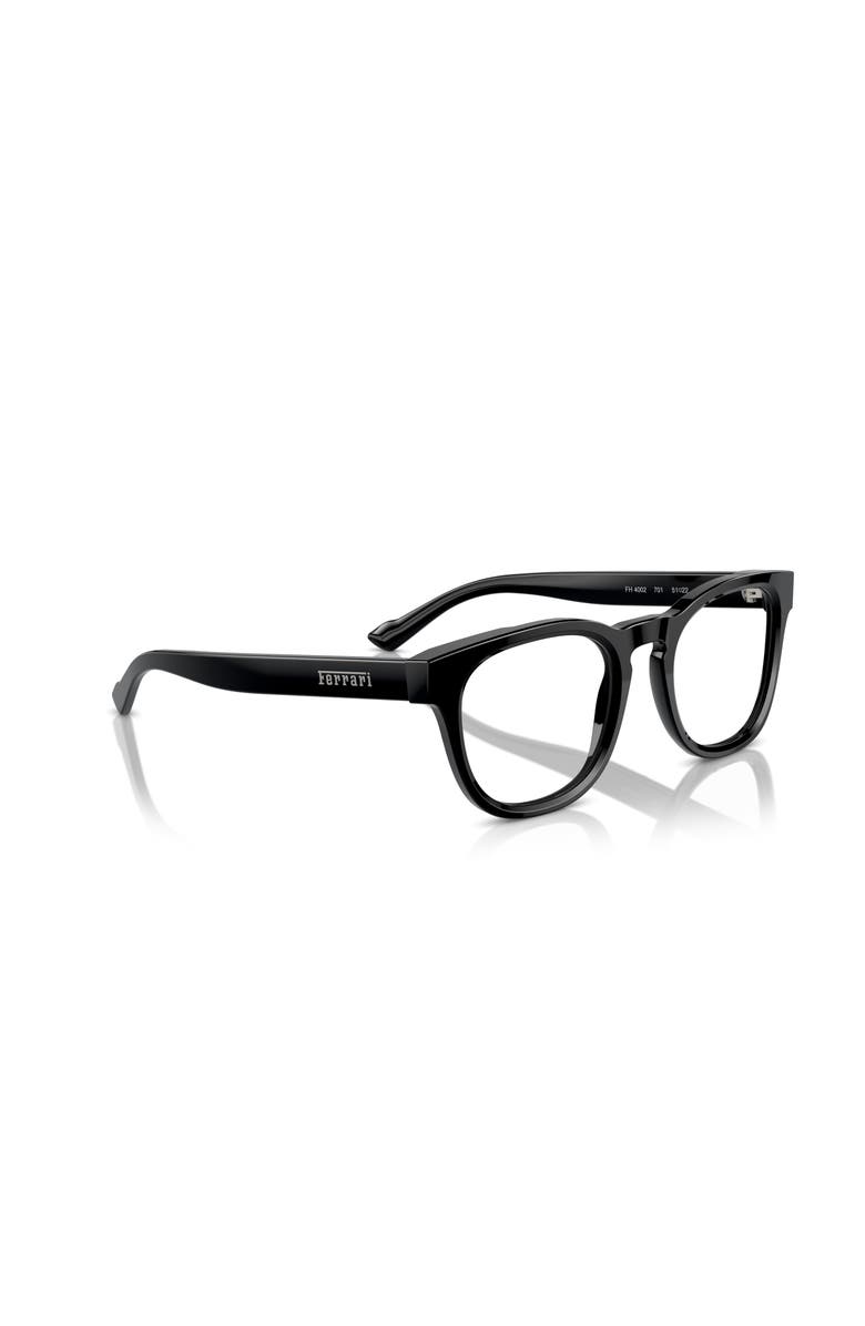 Ferrari 51mm Round optical glasses, Alternate, color, Black