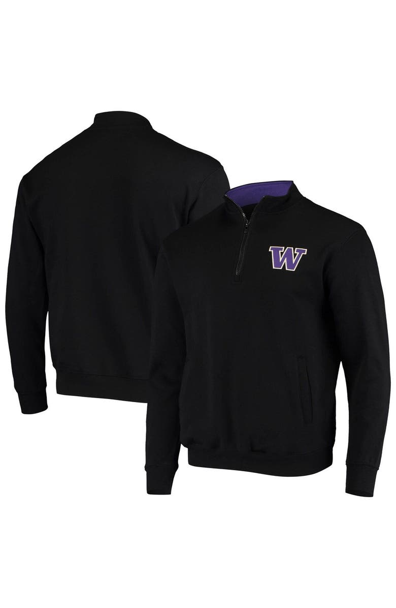 COLOSSEUM Men's Colosseum Black Washington Huskies Tortugas Logo Quarter-Zip Jacket, Alternate, color, Black