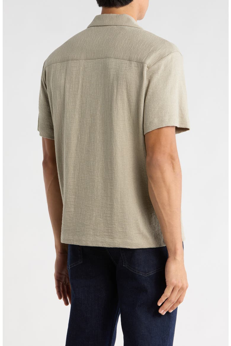 Relaxed Fit Short Sleeve Button-Up Shirt, Alternate, color, SAGE GREEN
