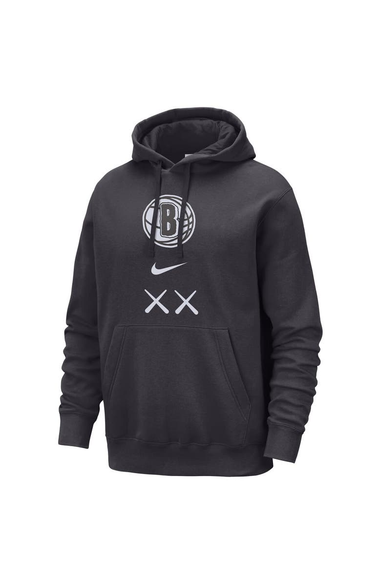Nike Men's Nike Charcoal Brooklyn Nets 2023/24 City Edition Essential Club Pullover Hoodie, Alternate, color, 