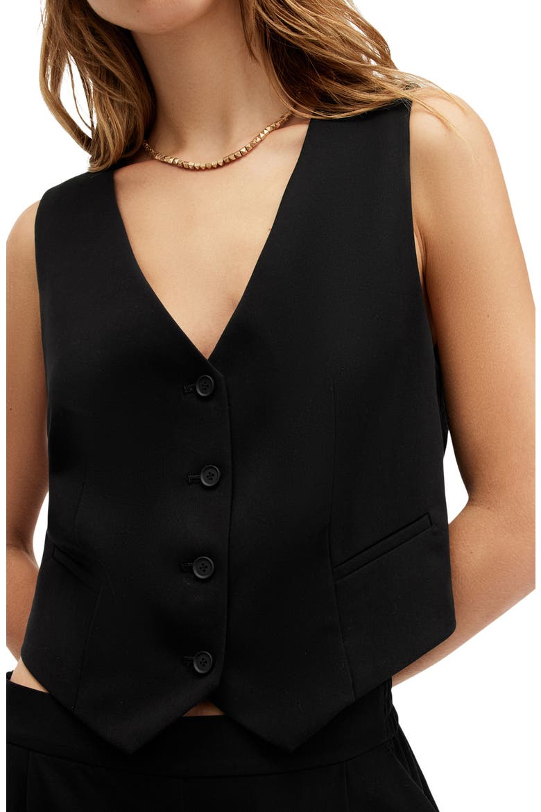 Aleida Lightweight Vest, Alternate, color, BLACK